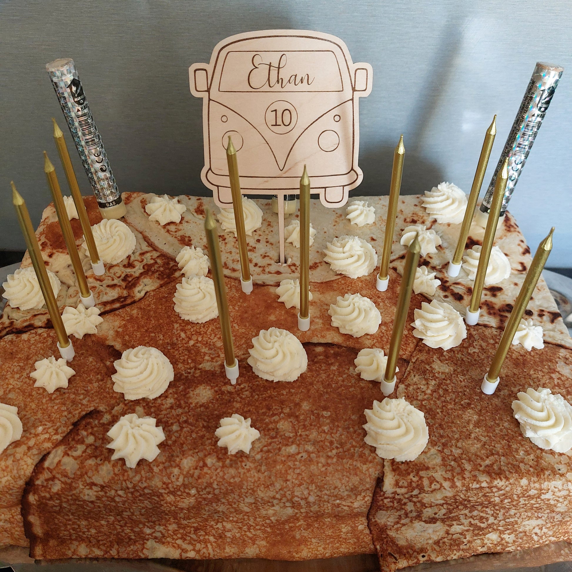 Décoration De Gâteau D'Anniversaire Arc-En-Ciel - Personnalisable